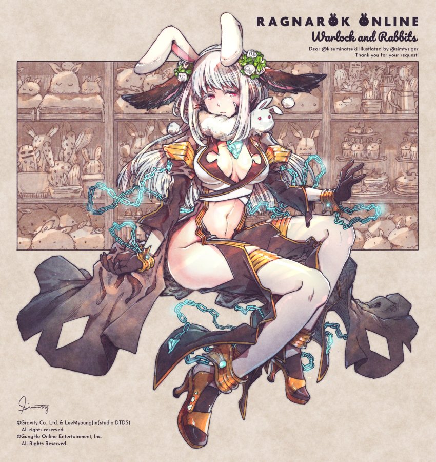 1girl, absurdres, animal, animal_around_neck, animal_ears, arms_at_sides, black_cape, black_footwear