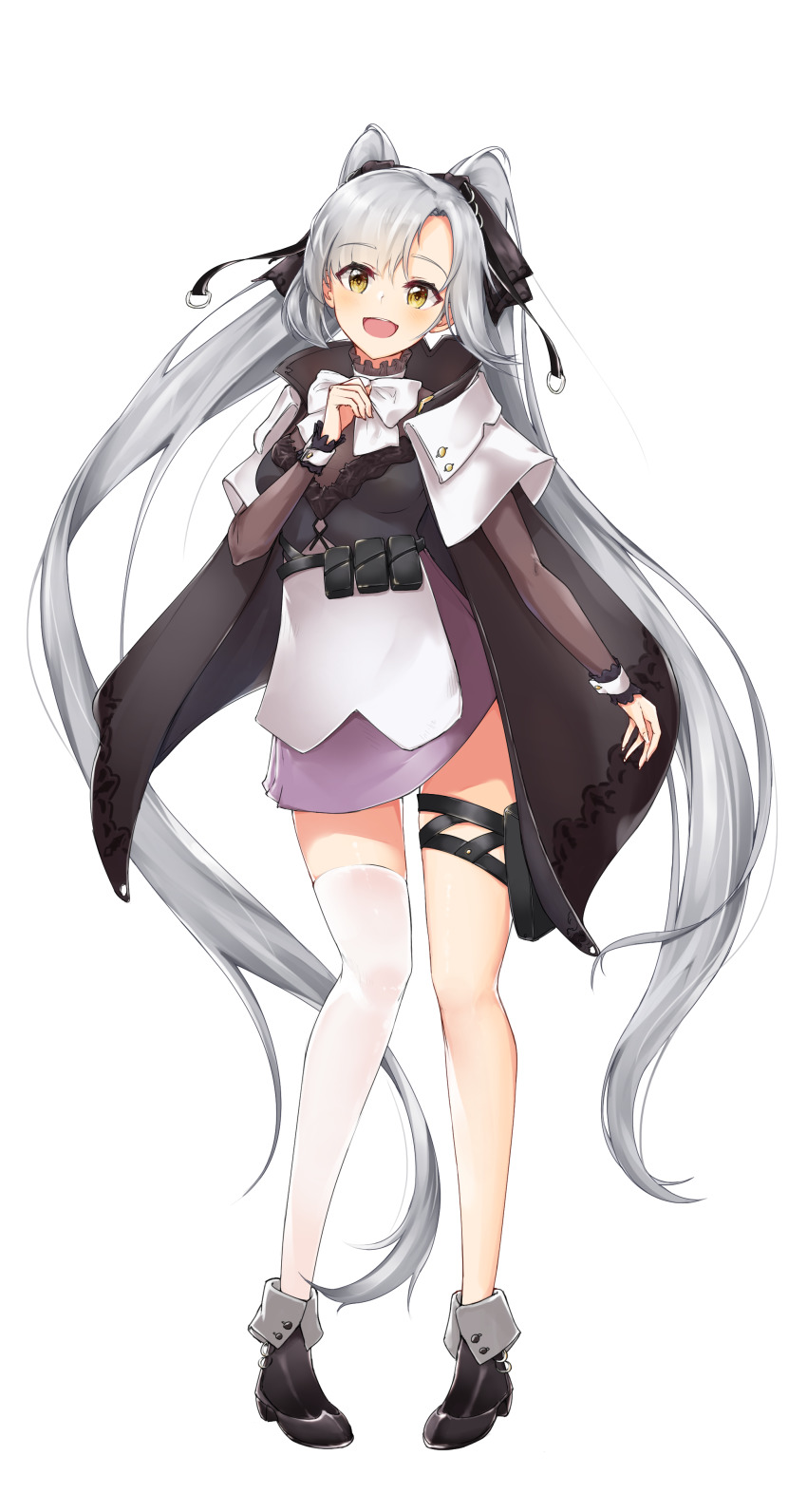 1girl, absurdres, asymmetrical_legwear, aug_para_(girls'_frontline), bad_id, bad_pixiv_id, boots, bow