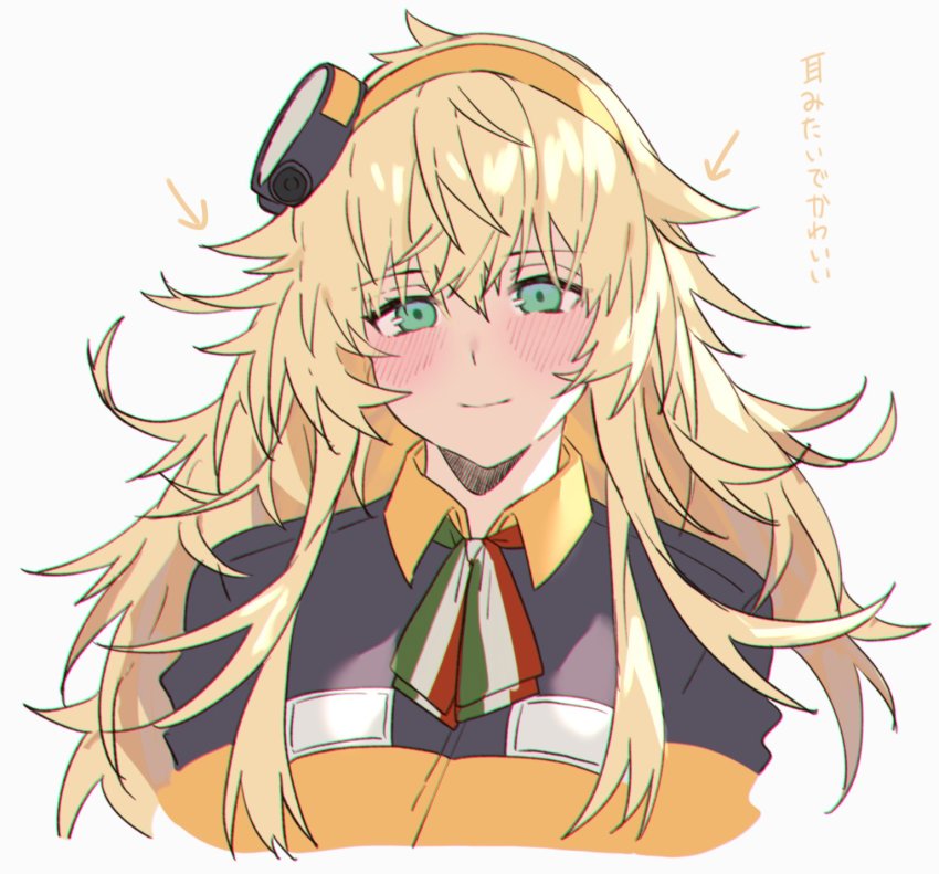 1girl, aogisa, aqua_eyes, bad_id, bad_pixiv_id, blonde_hair, blush, breasts