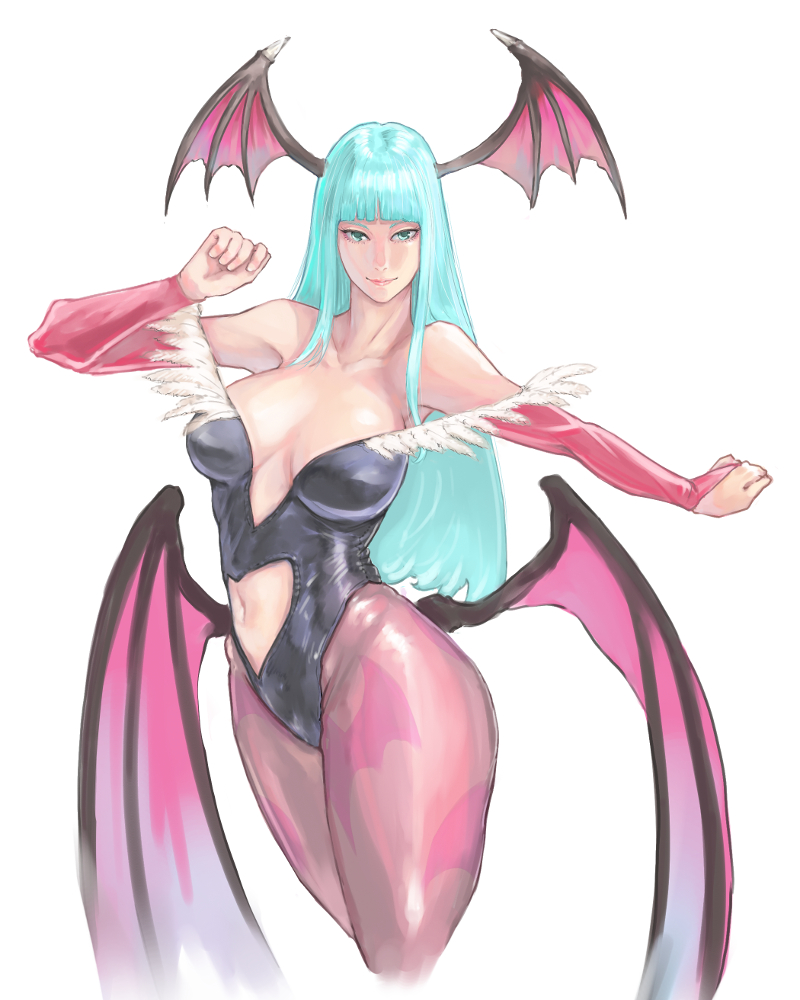 1girl, a_ichiro, animal_print, aqua_eyes, aqua_hair, bare_shoulders, bat_print, bat_wings