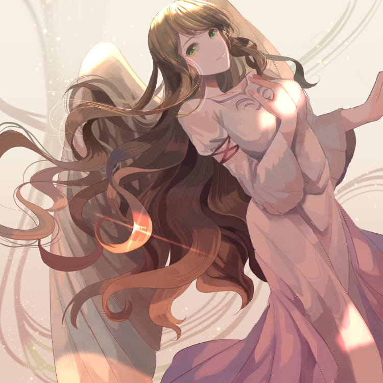 1girl, angel_wings, bird_wings, blonde_hair, dress, fire_emblem, fire_emblem:_path_of_radiance, green_eyes