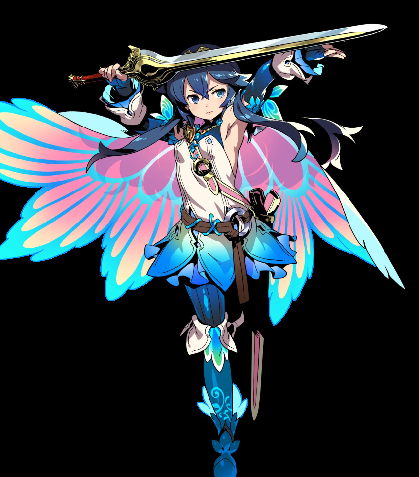 1girl, armpits, belt, blue_bodysuit, blue_eyes, blue_hair, bodysuit, bodysuit_under_clothes