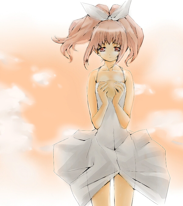 00s, 1girl, anya_alstreim, code_geass, dress, female_focus, hair_ribbon, hair_tie