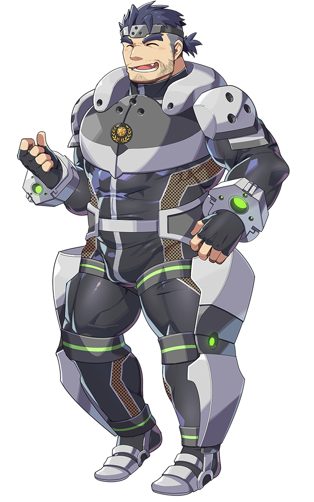 1boy, armor, bara, black_bodysuit, blue_eyes, blue_hair, bodysuit, breastplate