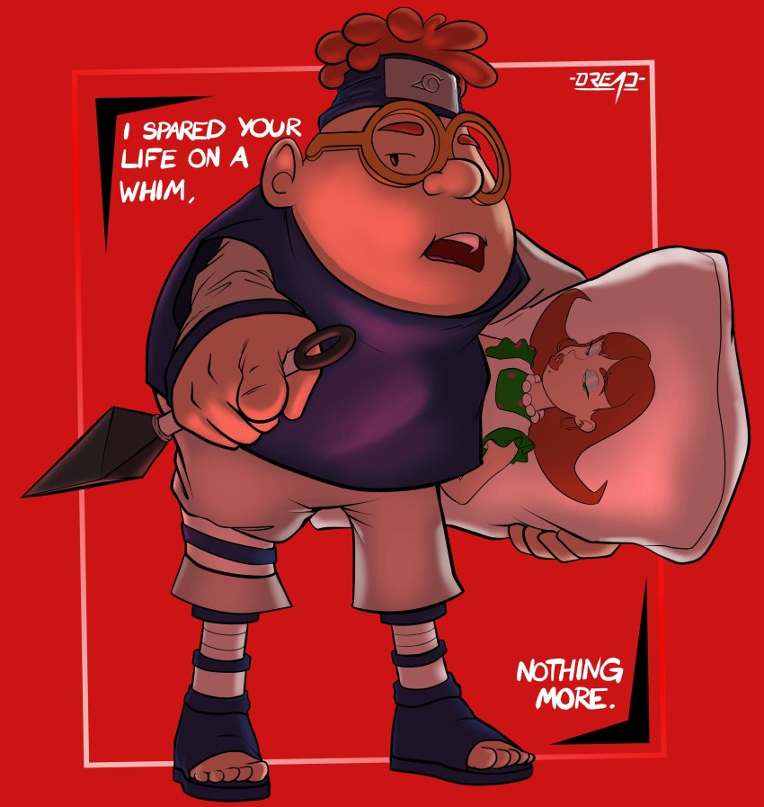 1boy, absurdres, black_eyes, blue_headband, brown_hair, carl_wheezer, commentary, commission