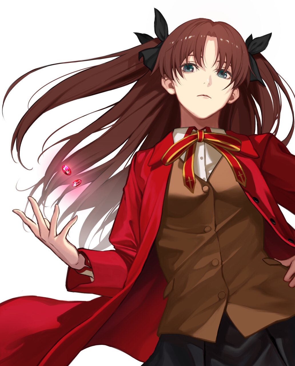 1girl, black_hair, blazer, blue_eyes, fate/stay_night, fate_(series), fumi_fumi_(7837224), highres