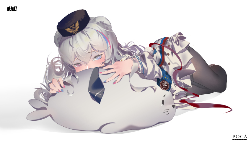 1girl, absurdres, animal_ears, arknights, armband, artist_name, bear_ears, black_pantyhose