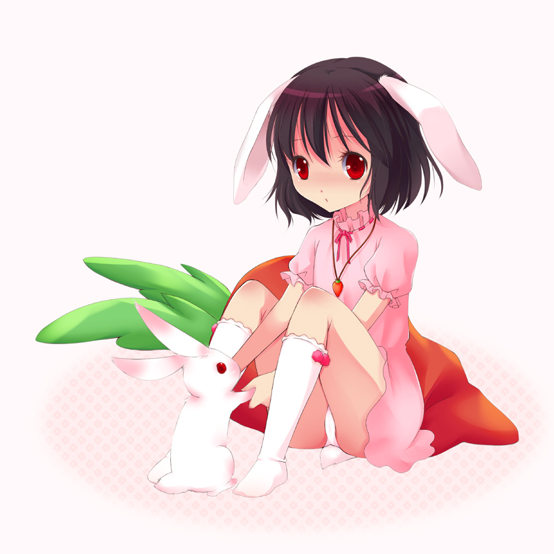 1girl, amu_enya, animal_ears, bad_id, bad_pixiv_id, brown_hair, carrot, female_focus