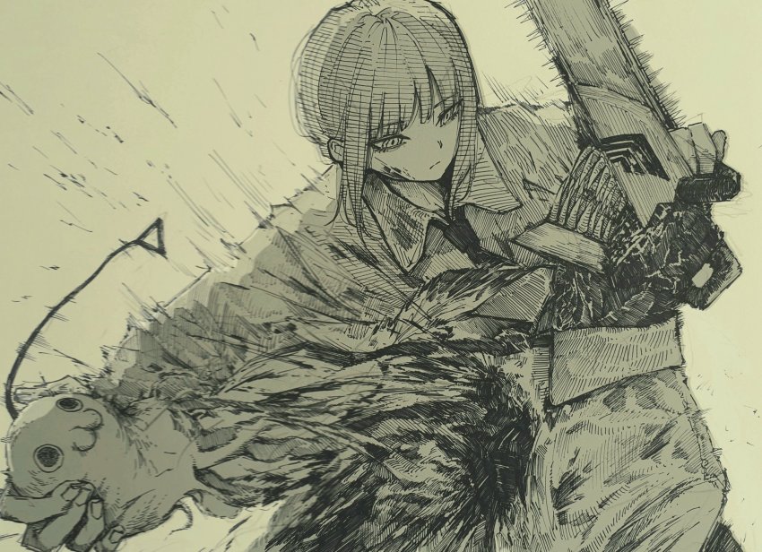 1boy, 1girl, alternate_form, ate5424, bleeding, blood, blood_splatter, braid