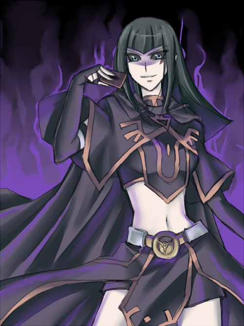 00s, 1girl, belt, card, carly_nagisa, corruption, dark_persona, dark_signer