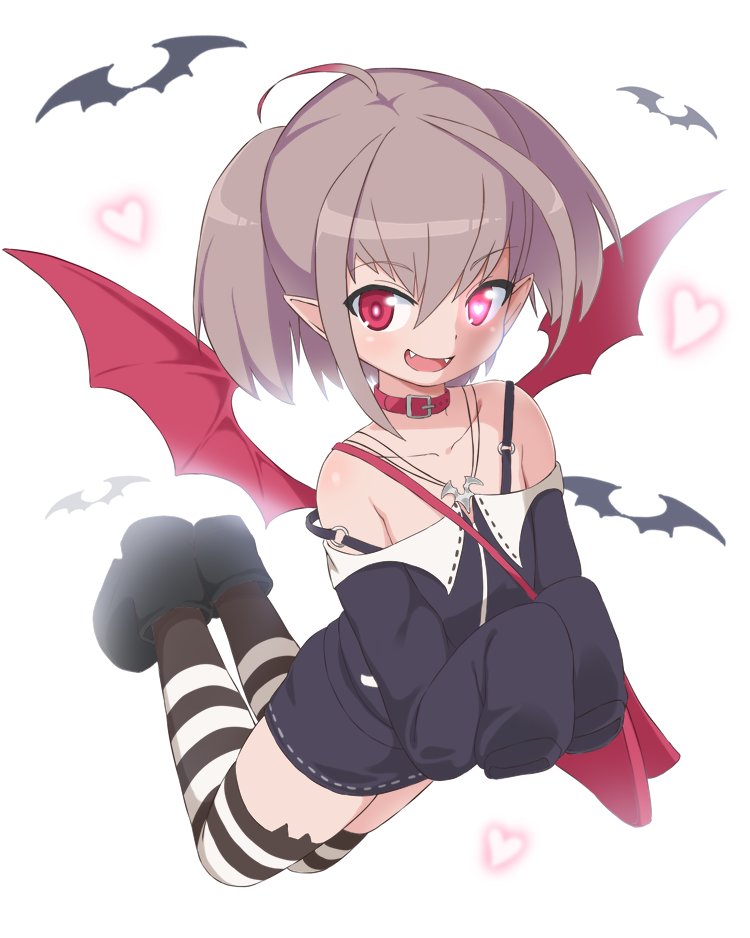 1girl, bat_(animal), bat_wings, black_boots, black_jacket, boots, bubukka, collar