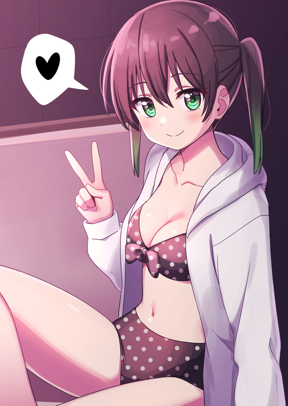 1girl, bikini, black_bikini, black_hair, breasts, cleavage, collarbone, deadnooodles