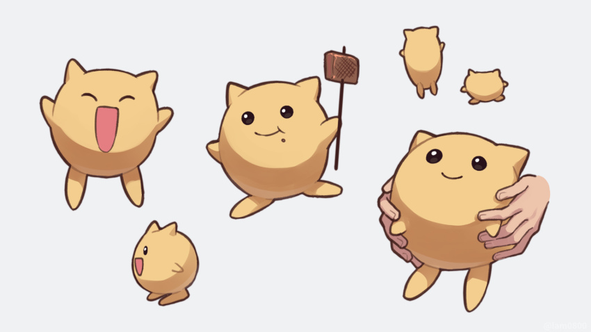 :d, :t, ^_^, asada_hachi, closed_eyes, closed_mouth, commentary_request, creature