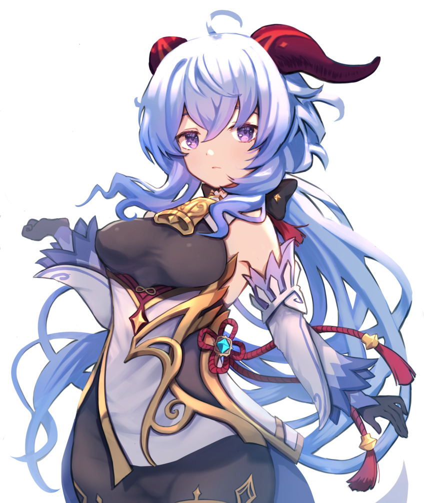 1girl, absurdres, ahoge, bare_shoulders, bell, black_bodysuit, black_hair, bodysuit