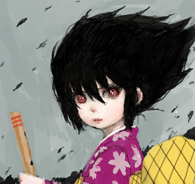 1girl, character_request, closed_mouth, kamui_gaiden, looking_at_viewer, ninpuu_kamui_gaiden, onihime_(sasuke), ponsuke_(pon00000), sasuke_(shirato_sanpei), solo, tagme