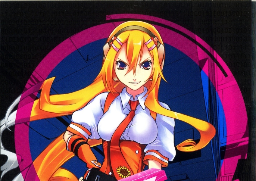 dorothy_(oz), hair_ornament, hairclip, headphones, oz, red_eyes, seigo_tokiya