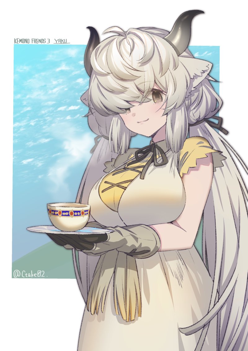 1girl, :3, blush, bow, bowtie, brown_neckwear, collared_shirt, commentary_request