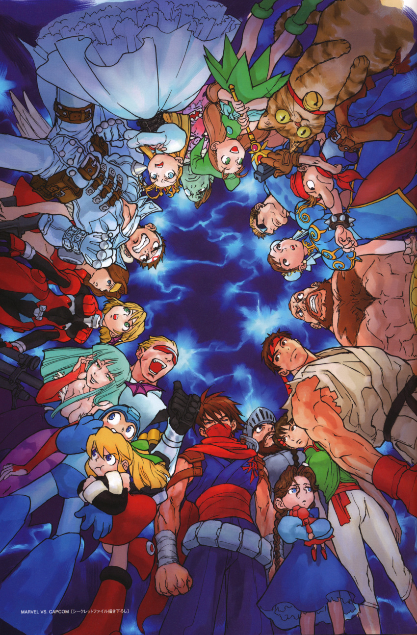 6+boys, 6+girls, :o, :t, abs, absurdres, adventure_quiz:_capcom_world, adventure_quiz:_capcom_world_2