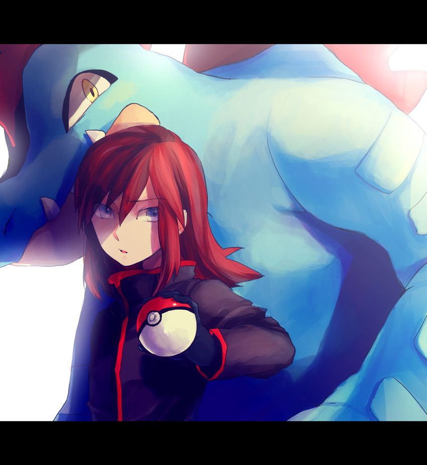 1boy, bad_id, bad_pixiv_id, blue_eyes, dada, dada_(dolce), feraligatr, gen_2_pokemon