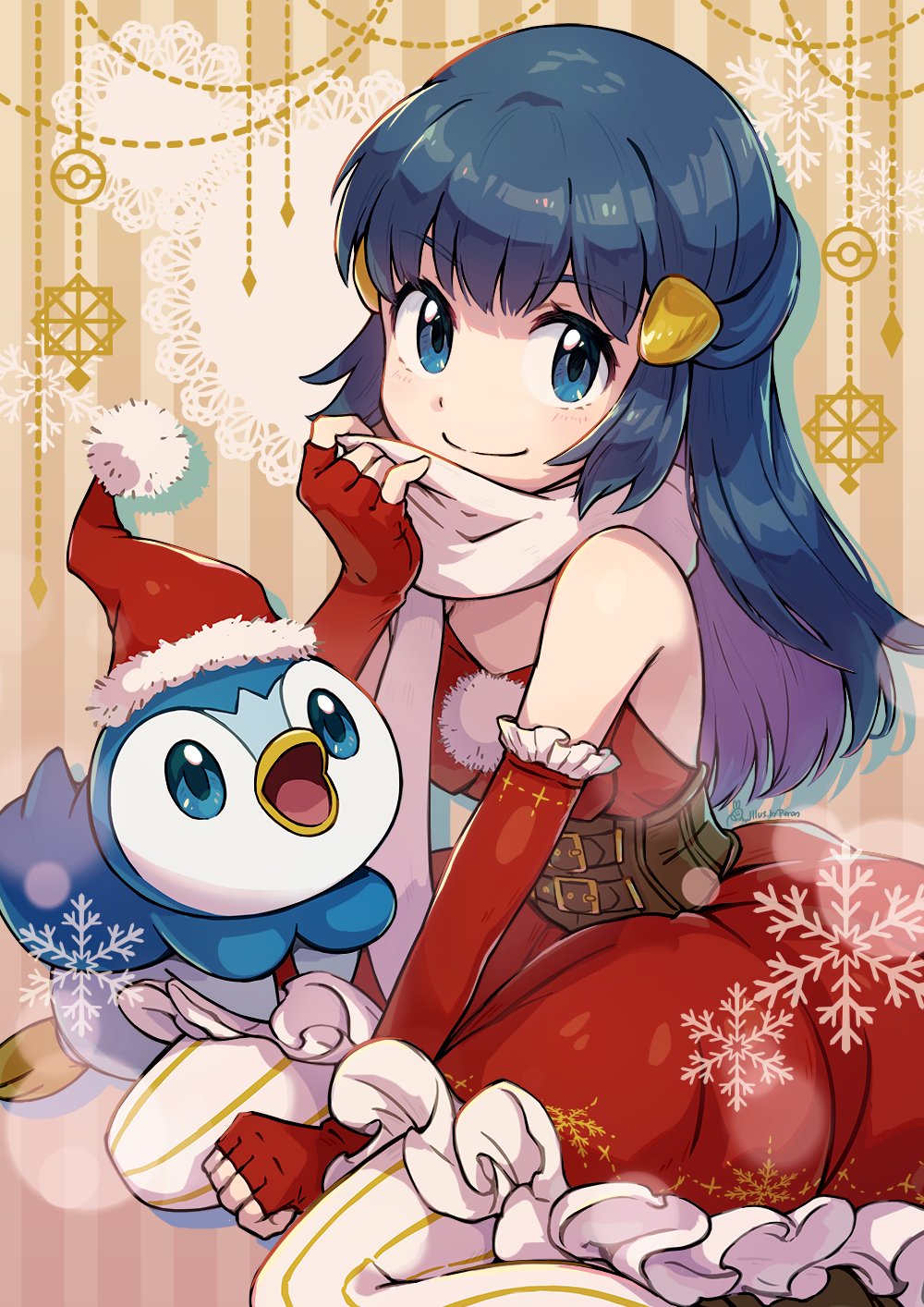 1girl, belt, blue_eyes, blue_hair, closed_mouth, clothes_grab, commentary_request, dawn_(pokemon)
