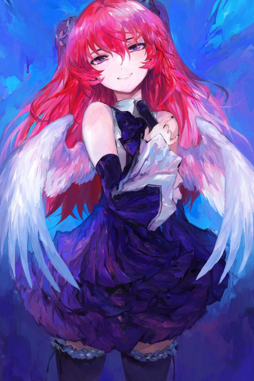 1girl, absurdres, aoijigoku, black_ribbon, hair_ribbon, highres, indie_virtual_youtuber, kurumi_(zettai_tenshi_kurumi-chan)