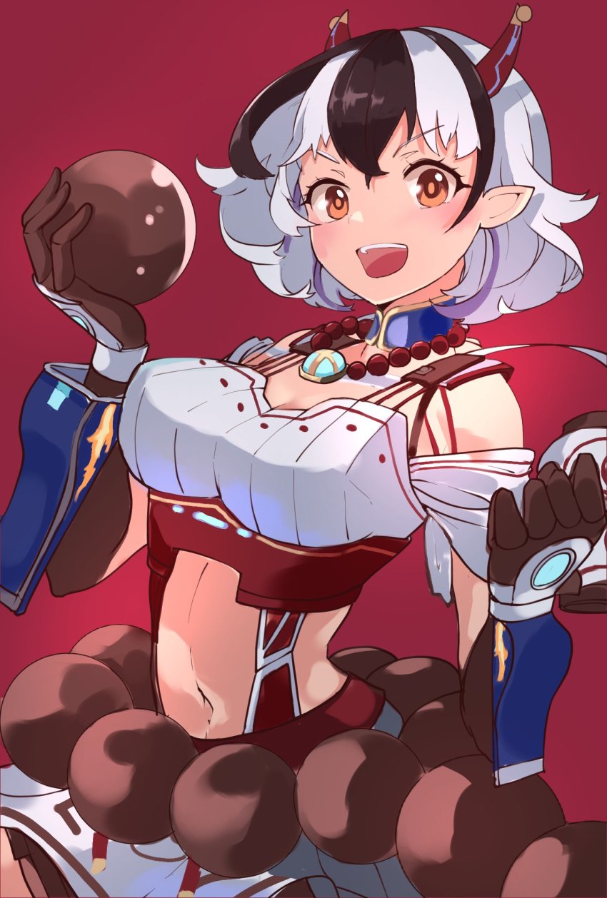 1girl, belly, breasts, crossette_(xenoblade), gloves, highres, jewelry, large_breasts