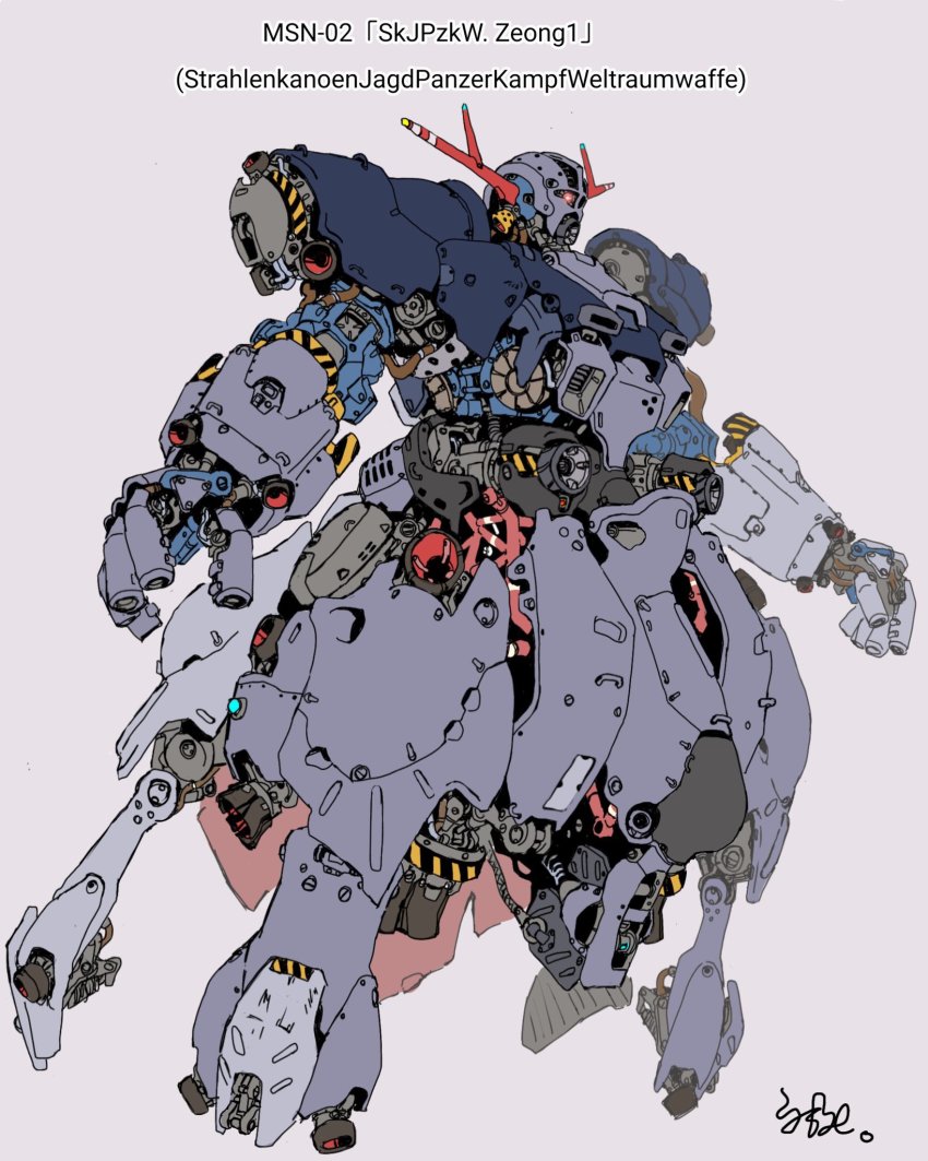 bad_id, bad_twitter_id, character_name, floating, grey_background, gundam, highres, looking_ahead