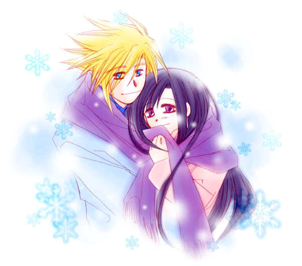 1990s_(style), classica, cloud_strife, final_fantasy, final_fantasy_vii, retro_artstyle, tagme, tifa_lockhart