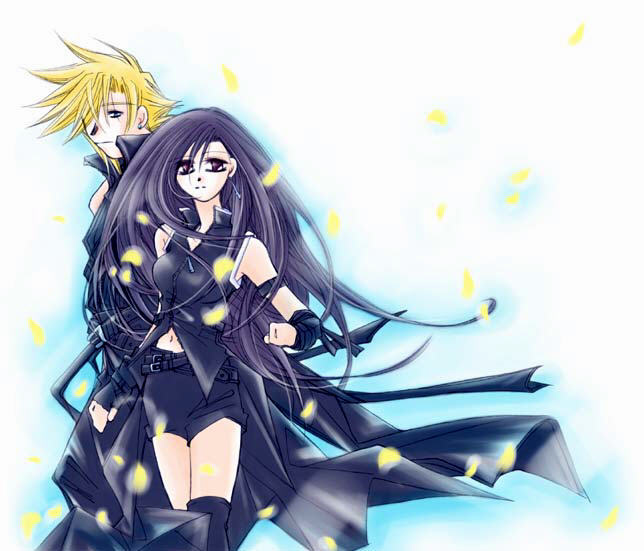 1990s_(style), classica, cloud_strife, final_fantasy, final_fantasy_vii, final_fantasy_vii:_advent_children, retro_artstyle, tagme, tifa_lockhart