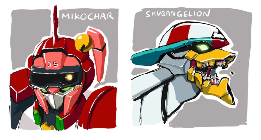 backwards_hat, character_name, eva_01, extra_eyes, from_above, from_side, glowing, glowing_eye