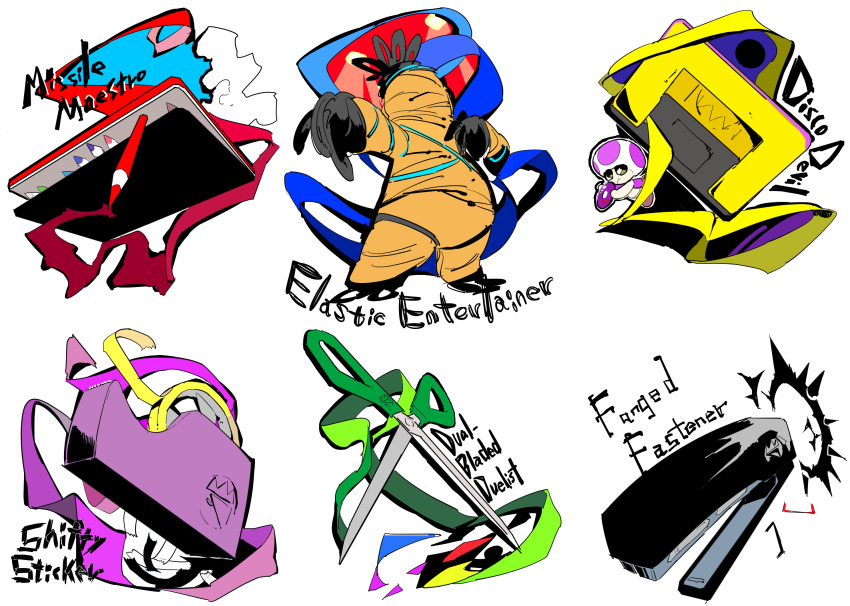 apios, bad_id, bad_pixiv_id, black_outline, blue_ribbon, character_cutout, closed_mouth, colored_pencils_(paper_mario)