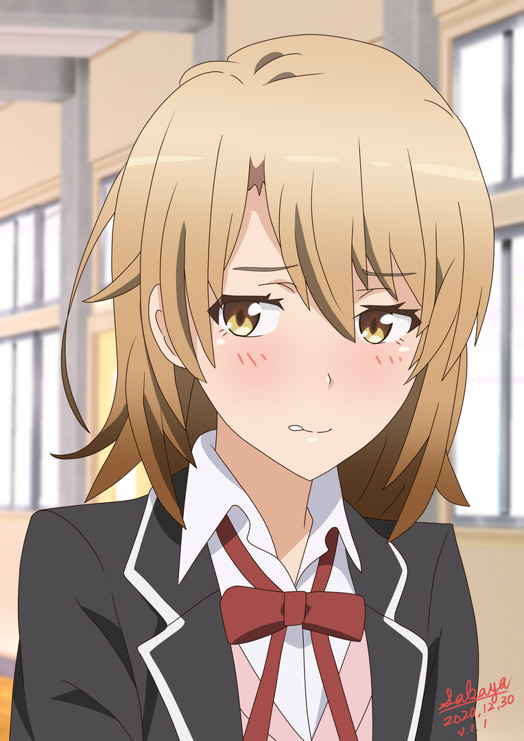 1girl, black_jacket, blazer, blurry, blurry_background, blush, bow, brown_eyes