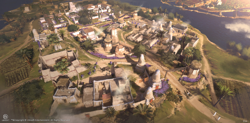 assassin's_creed:_origins, assassin's_creed_(series), building, bush, cityscape, commentary_request, darkhikari, day