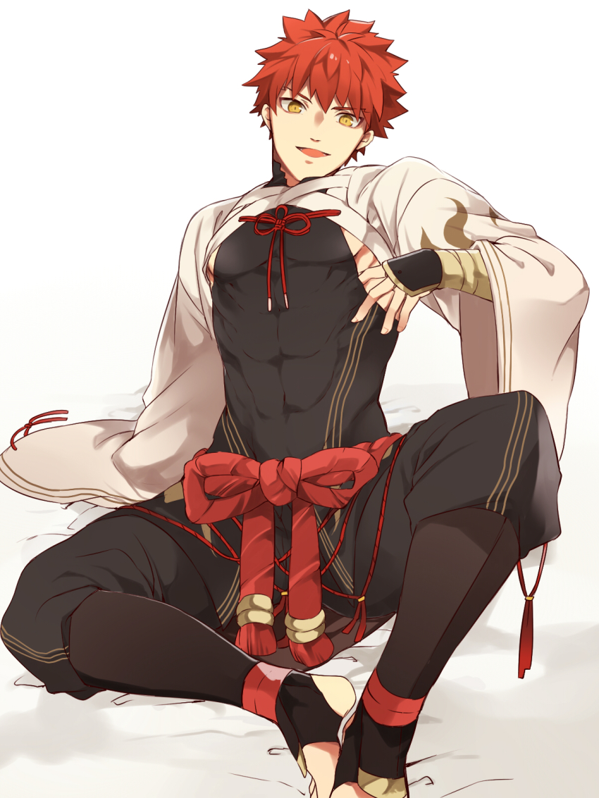 1boy, fate/grand_order, fate_(series), highres, male_focus, nagatekkou, open_mouth, pectorals