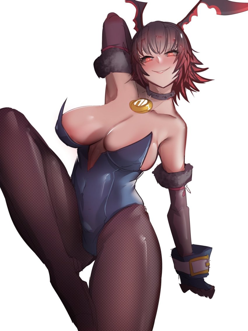 10s, 1girl, animal_ears, arm_behind_head, artist_request, bench, black_hair, black_pantyhose