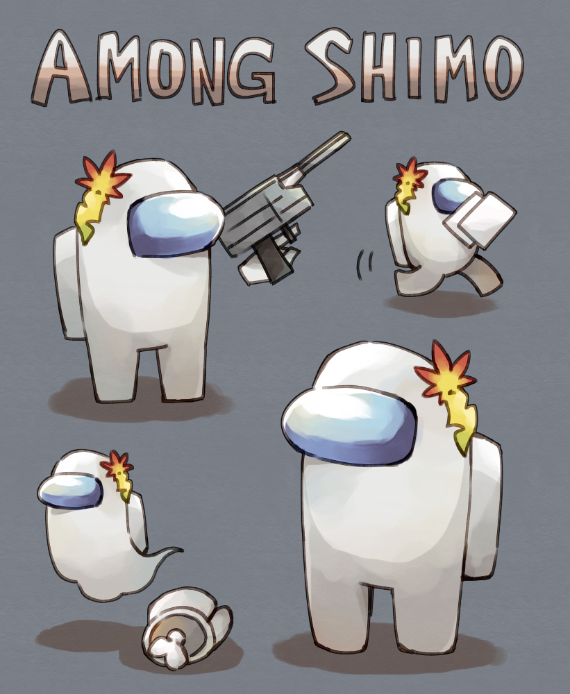 akishimo_(kancolle)_(cosplay), akishimo_(kancolle), among_us, astronaut, bone, cosplay, crewmate_(among_us), crossover