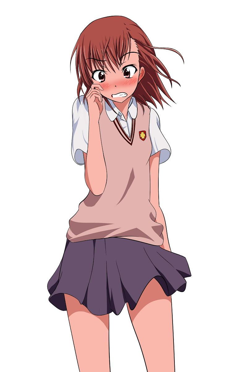 00s, blush, brown_eyes, brown_hair, gurio, gurio_(pixiv14624), highres, misaka_mikoto