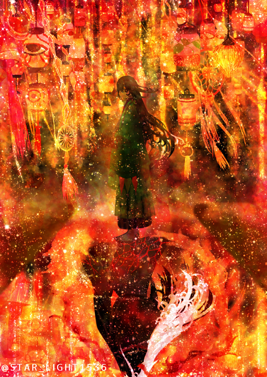 1boy, artist_name, ashiya_douman_(fate), asymmetrical_hair, black_eyes, black_hair, curly_hair, dark_persona