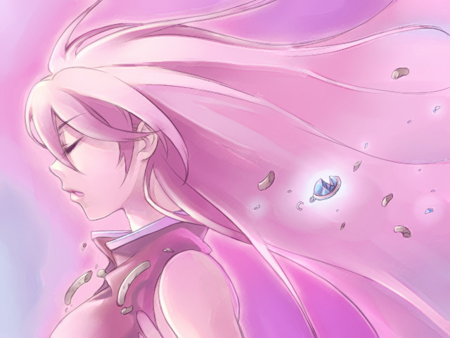 1girl, closed_eyes, female_focus, kaduki, long_hair, megurine_luka, namaenadonai, pink_hair