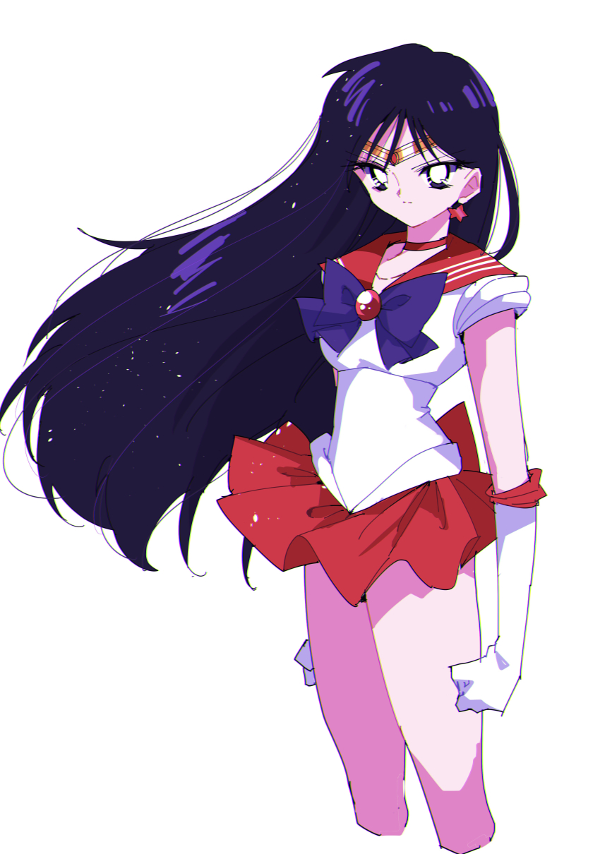 1girl, absurdres, bishoujo_senshi_sailor_moon, black_eyes, black_hair, bow, bright_pupils, clenched_hands