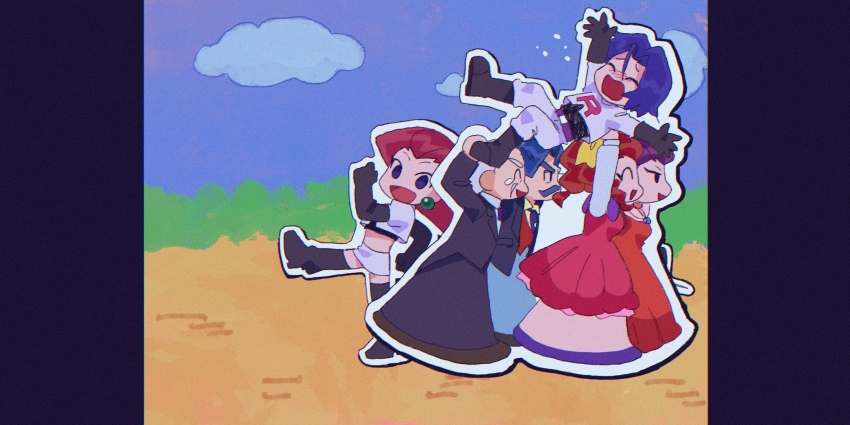 ameya_(okemu_ame), carrying, crying, dress, gen_1_pokemon, gen_2_pokemon, highres, hopkins_(pokemon)