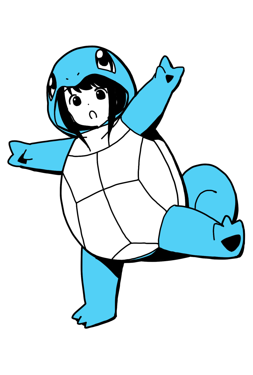 1girl, :o, aoyama_kotoha_(mitsuboshi_colors), character_hood, commentary_request, cosplay, dot_nose, full_body