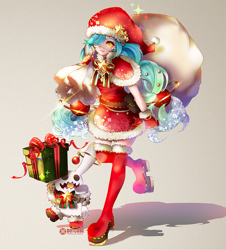 1girl, alternate_costume, annie_(skullgirls), bag, boots, box, braid, capelet