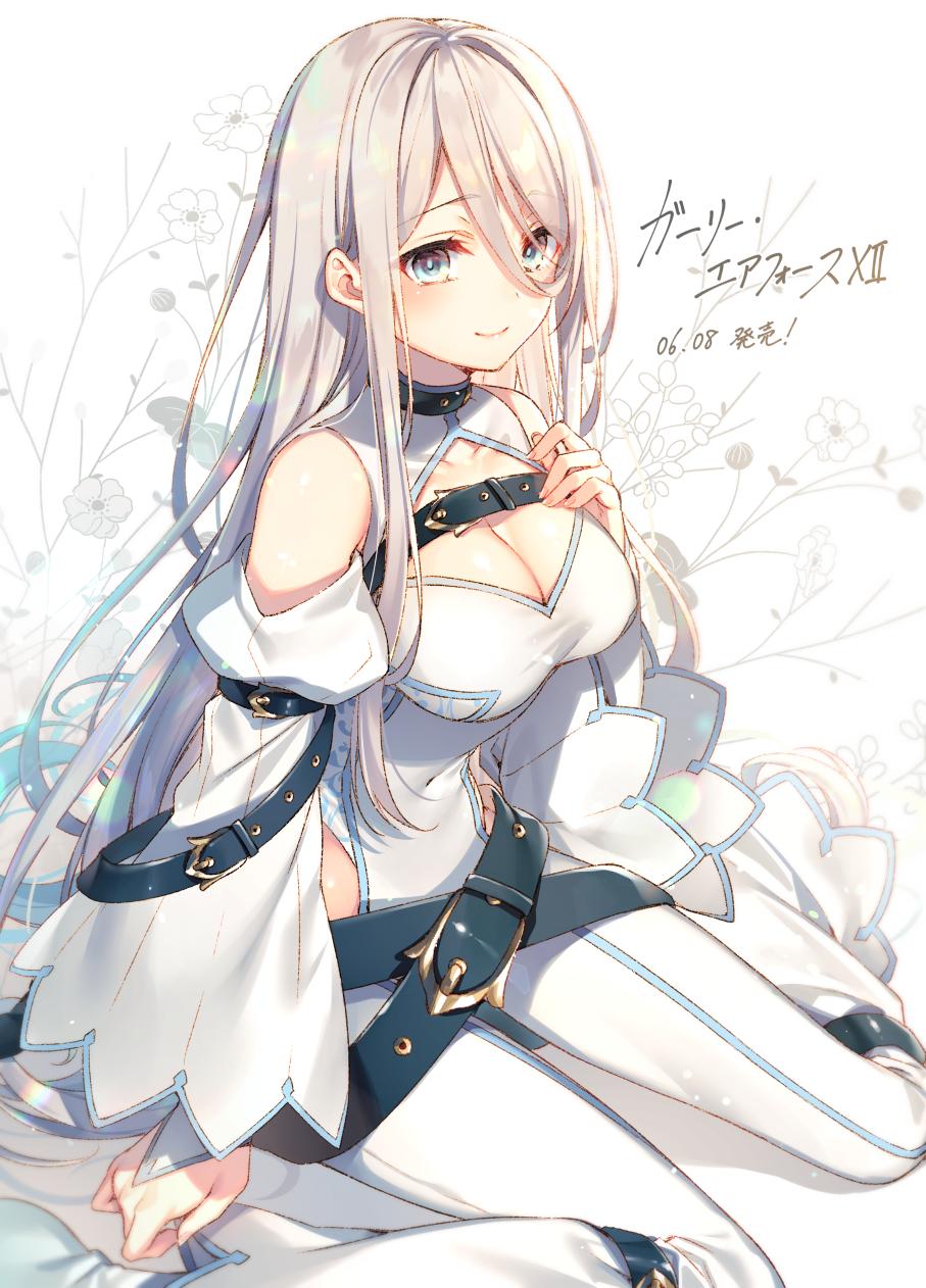 1girl, arm_belt, belt, black_belt, breasts, cleavage, cleavage_cutout, closed_mouth