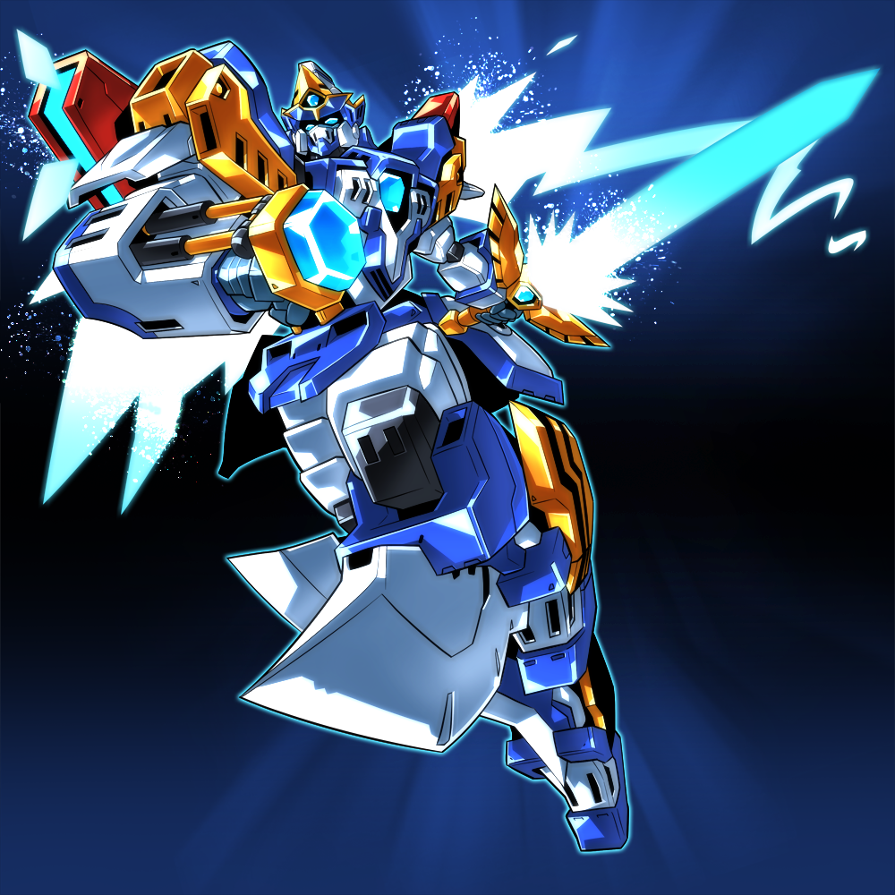 blue_eyes, charging_forward, clenched_hand, energy_sword, falsaber, holding, holding_sword, holding_weapon