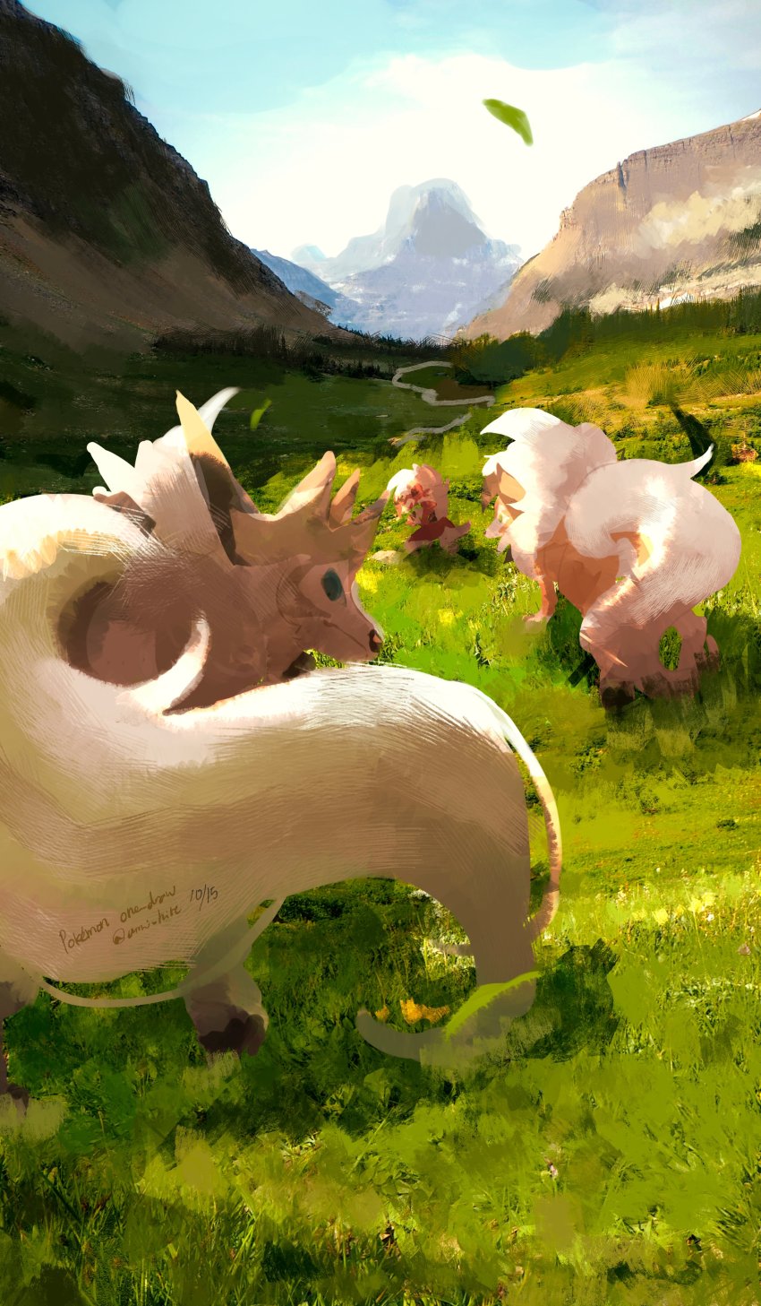 absurdres, animal_focus, artist_name, blue_eyes, blue_sky, cloud, copyright_name, dated