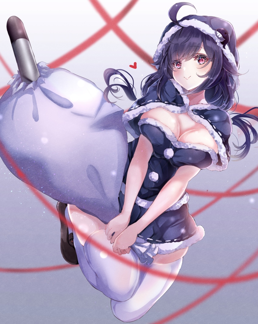 1girl, absurdres, ahoge, bad_id, bad_pixiv_id, black_capelet, black_dress, black_hair