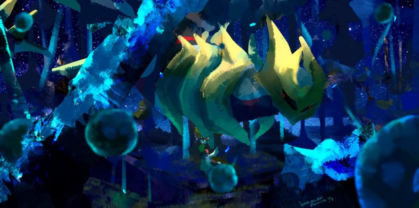 1boy, artist_name, backpack, bag, black_sclera, blue_jacket, blurry, blurry_foreground