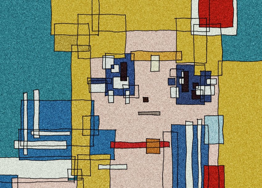 1girl, abstract, aqua_background, bishoujo_senshi_sailor_moon, bishoujo_senshi_sailor_moon_s, blonde_hair, blue_eyes, choker