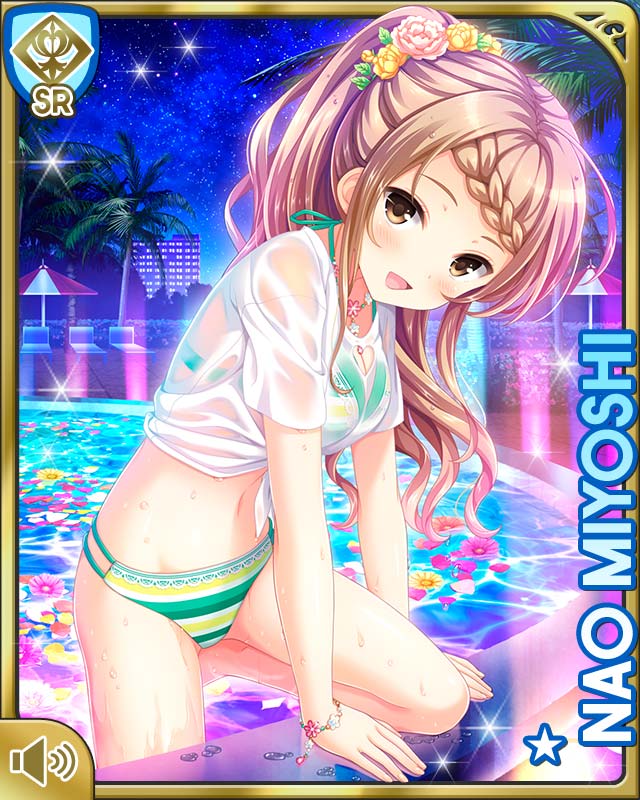 1girl, :d, bikini, bikini_under_clothes, blouse, blue_bikini, bow, braid